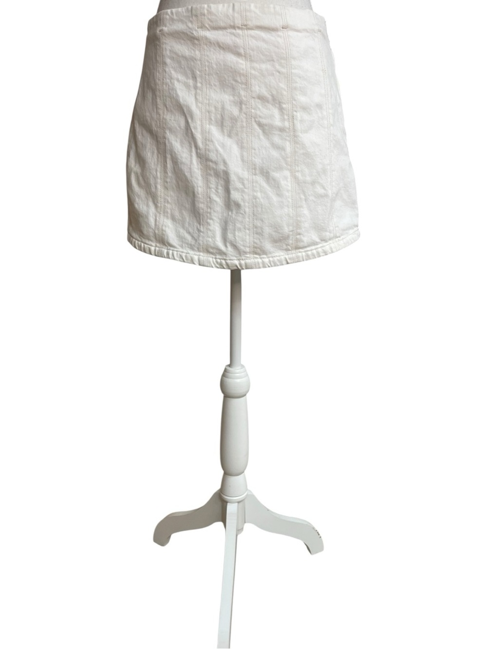 Zara Mini Jean Denim Skirt White